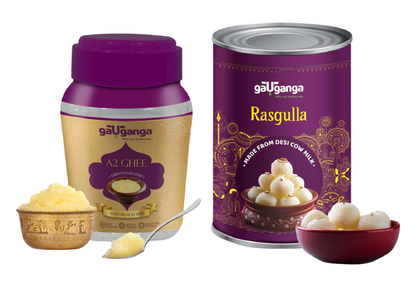 The Duos Combo Ghee 500 ml + Rasgulla 1000 gm